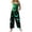 03#Green, variant on Women's Halloween Costume Jumpsuit Loose Fit Wide Leg Romper Overalls with Pockets, Happy Halloween Fall Harvest Festival Party Outfit 2XL