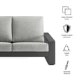 thumbnail image 3 of Lounge Loveseat Sofa, Gray, Aluminum, Outdoor Patio Balcony Cafe Bistro Garden Hospitality Restaurant, Modern Contemporary, HB37964, 3 of 9