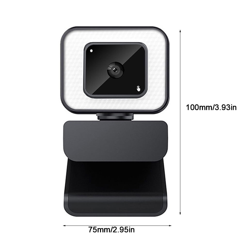 BQBQERT 2K USB Web Camera for PC Computer Beauty Auto for Focus Drive Web for w/ 3 Gear Fill Light for Streaming Video