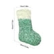 thumbnail image 3 of mfyjkho Bolsa de calcetín navideño, media de tela para decoración navideña, 45 x 26 cm, verde, morado y rosa, ideal para dulces, decoración de fiesta, juego de 3, 3 of 7