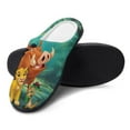 thumbnail image 4 of Men The Lion King Slippers Non-Slip Fuzzy House Slippers Warm Soft Plush Winter House Shoes Indoor Outdoor Slip-On Shoes, 4 of 7