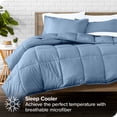 thumbnail image 3 of Bare Home 5-Piece Bed-in-a-Bag - Twin, Coronet Blue with White Sheet Set, 3 of 8