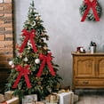 thumbnail image 7 of Christmas Velvet Bows Wreath Bow Christmas Decorations Hanging Xmas Tree Topper Bow for Christmas Garland Home Outdoor Indoor Party Large Gifts (6.3 x 13 Inch), 7 of 7