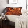 thumbnail image 6 of Gukieu Tennis Racket In Fire Print Plush Pillow Cover, Hidden Zipper Pillow Protector without Pillow Core, Suitable for Bedroom, Office, Car Decoration-16"x24", 6 of 6