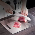 thumbnail image 3 of Ywuzuh Titanium Cutting Board, Stainless Steel Cutting Board, Food-Grade Chopping Board for Kitchen Outdoor Camping Meal Prep, 3 of 7