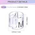 thumbnail image 3 of Uxcell 100-Pack Marcadores de Perchas para Ropa, Clips de Tamaño de Plástico M Codificados por Color para Prendas que se Ajustan a Varillas de 3mm-5mm [Transparente], 3 of 6