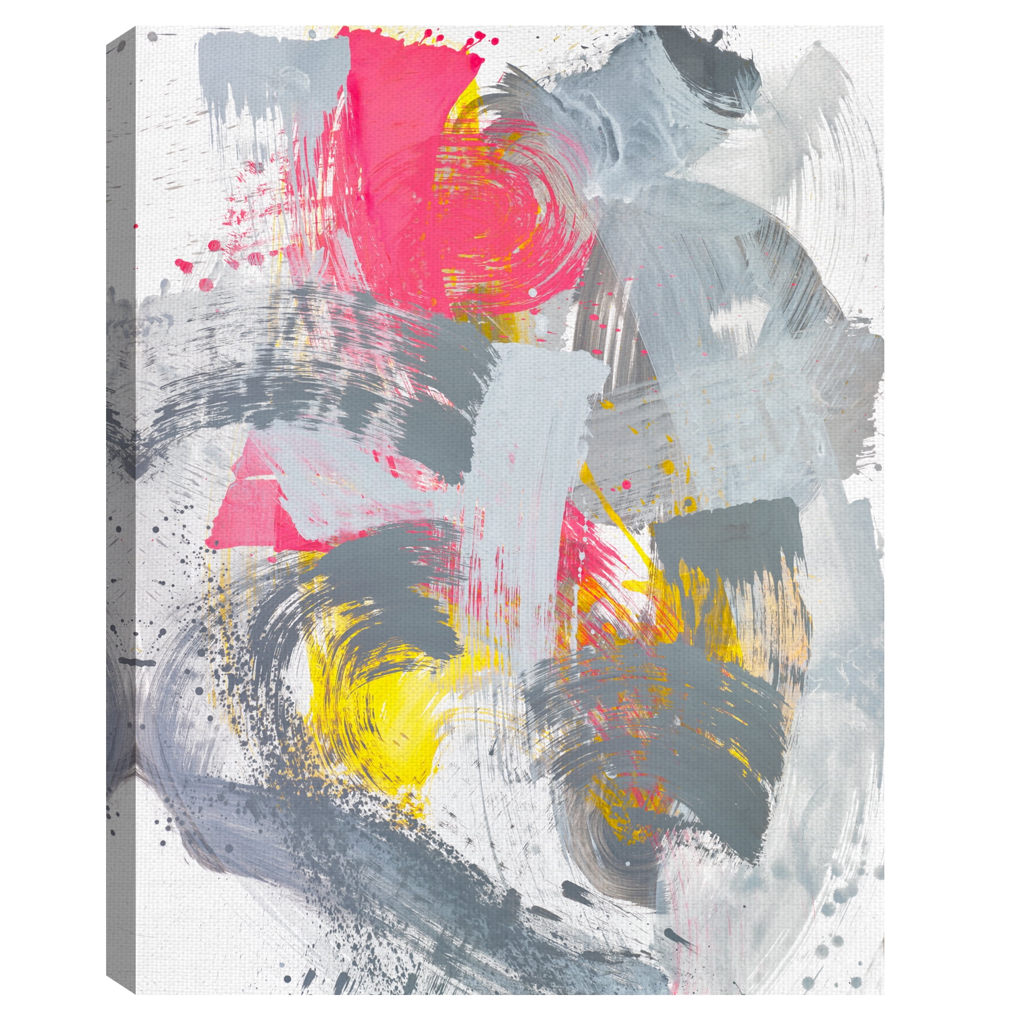 Masterpiece Art Gallery Free Form 070 Gray & Pink by Paul Ngo Canvas Art Print