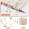 thumbnail image 2 of 100 Pcs Safety Bulb Pins, Gourd Pins Stitch Markers Metal Calabash Pins Pear Shape Knitting Pins with Wooden Box for Crocheting Clothing Tag DIY Craft Project, Platinum & Golden, 2 of 6