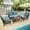 Blue, variant on SEGMART 4-Piece Outdoor Patio Furniture Set, Patio Metal Conversation Set with Coffee Table, All-Weather PE Rattan Deep Seating Sofa Set with Cushions for Porch Backyard Balcony, Gray