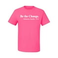 thumbnail image 2 of Inspirational Quote Be the Change by Mahatma Gandhi 1913 Men's Graphic T-Shirt, Neon Pink, 5XL, 2 of 3