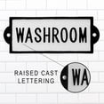 thumbnail image 3 of Washroom Cast Iron Door Sign White Metal Farmhouse Wall Art Bathroom Home Decor, 3 of 8