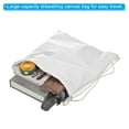 thumbnail image 3 of Uxcell Cotton Drawstring Bags Cotton Canvas Drawstring Backpack Foldable Sports Gym Bags White, 3 of 6