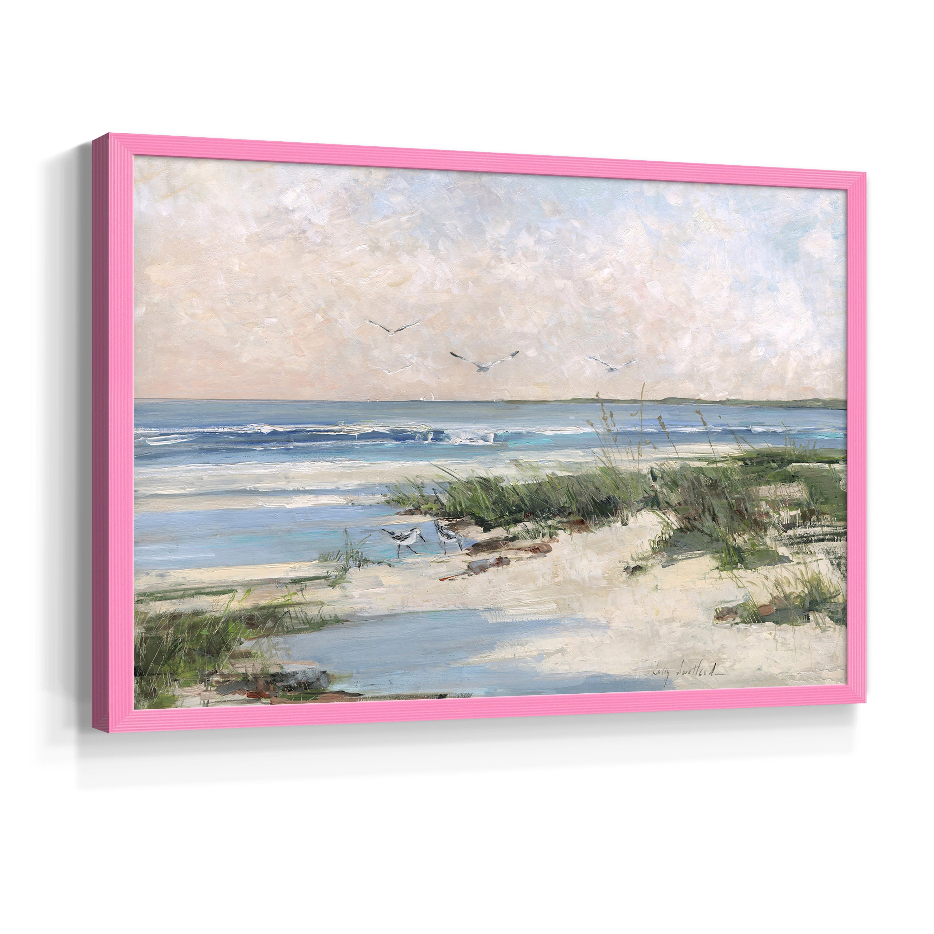 Soft Morning Sea by Sally Swatland - Restickable Framed Giclée Print