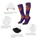thumbnail image 3 of Fotbe Mardi Gras2 Calcetas Divertidas Estampadas para Hombre y Mujer, Calcetas de Algodón hasta la Rodilla para Caminar, Correr, Enfermería y Embarazo, 3 of 6