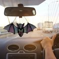 thumbnail image 3 of Halloween Hanging Glass Suncatcher Decoration Acrylic 2D Bat Ornament Gothic Car Rearview Mirror Decor for Home Window Wall Car, 3 of 8