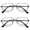 Gunmetal Gray, variant on 2 PK Mens Retro Aviator Reading Glasses Metal Frame Blue Light Blocking Readers