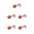 thumbnail image 1 of kurtrusly Lunettes Vintage Sans Monture Déclaration de Mode Résistantes aux Rayures Rose 5Ensemble, 1 of 6