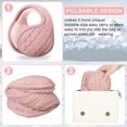 thumbnail image 3 of 2 piezas calentadores de oídos plegables orejeras de punto ajustables con forro polar difuso orejeras de invierno unisex, 3 of 5