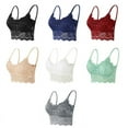 thumbnail image 5 of 7 Color Lace Sexy Crop Top Women Padded Camisole Bra Breathable Wire Free Bralette Hollow Out Beauty Back Tank Female Underwear, 5 of 5