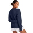 thumbnail image 3 of Champion Women's Powerblend Fleece Boyfriend Crewneck Sweatshirt, 3 of 4