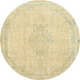 thumbnail image 1 of Ahgly Company Indoor Round Abstract Brown Gold Abstract Area Rugs, 4' Round, 1 of 6
