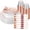 Rose Gold, variant on 350 PCS White and Rose Gold Plastic Dinnerware Set for 50 Guests, 100 Plates for Party, 50 Pre Rolled Napkins with Gold Silverware, 50 Cups