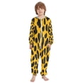 thumbnail image 2 of Soft Big Kids Onesie Pajamas Cozy Loose-Fit Jumpsuits for kids with Pockets for Christmas Lounge & Play Leopard Print, 2 of 8