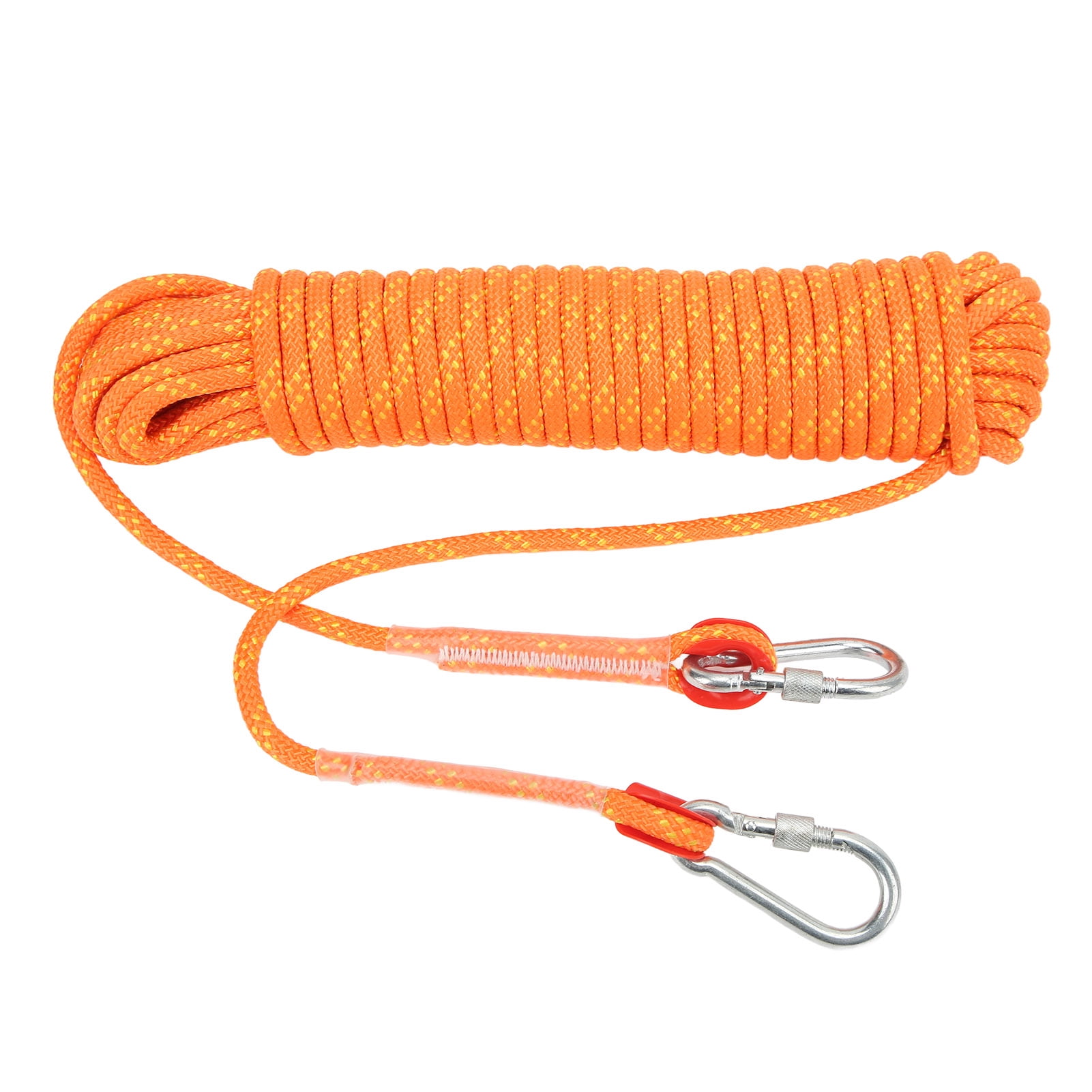 Rupoun Climbing Rope 8mm Static Sports Rope Outdoor Adventure Wire 20m / 65.6ft for Mountaineering Rock Tree Orange