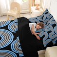 thumbnail image 5 of Homewish Aesthetic Wavy Stripes 7-Piece King Bedding,Modern Artwork King Bed in a Bag,Blue Gray,Black Reversible, 5 of 8