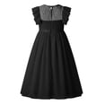 thumbnail image 5 of xfsWaSs Flower Girl Dress Elegant Lace Party Dress Ruffle Sleeve Formal Wedding Pageant Party Tulle Long Dresses Flowy Pageant Gown Performances 12-13 Years, 5 of 6