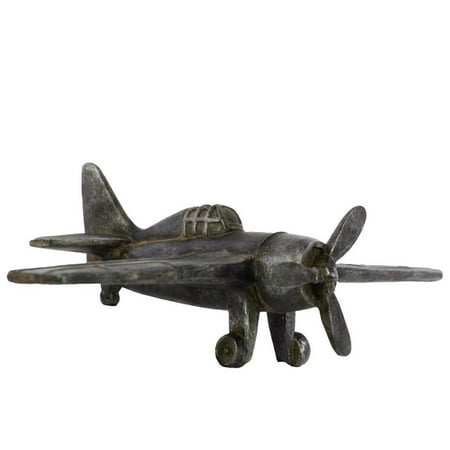 Resin Propeller Airplane Figurine Black