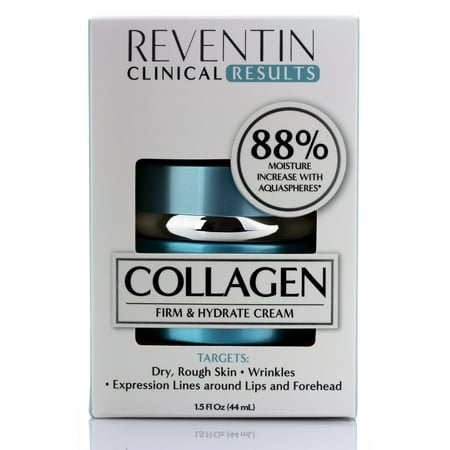 Firm & Hydrate Collagen Cream Targets Wrinkles, Lines, and Texture  Facial Moisturizer with Peptides & Ceramides  Anti Wrinkle Face Lotion for Women and Men by Reventin Clinical Results 1.5 fl. (The Best Face Lotion For Men)