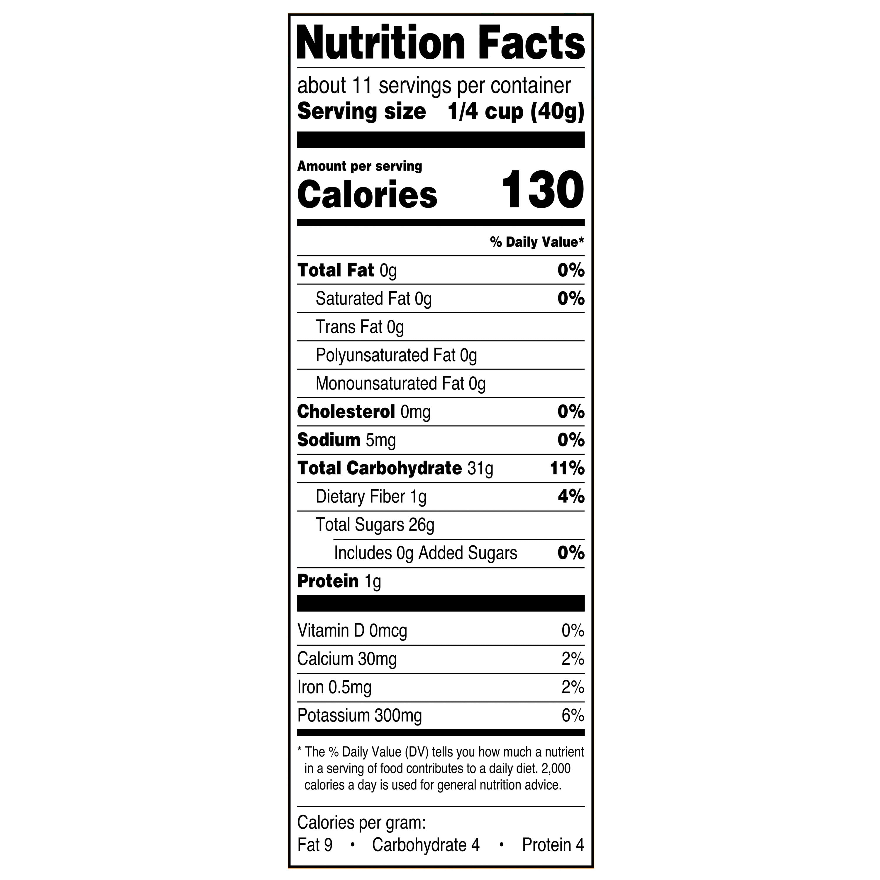 (4 pack) Great Value Seedless Golden Raisins Carton, 15 oz (425g)