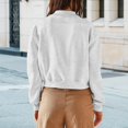 thumbnail image 6 of Aellinatey Womens Crop Jacket Long Sleeve Shacket Lightweight Fall Casual Coat with Pockets, 6 of 10