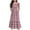 Hot Pink, variant on AJTQTH Girls Striped Sundress Crewneck Ruffles Short Sleeve High-Waisted Dress Flowy Tunic Slim Dress Summer Casual Maxi Dress Light Blue 6 Years