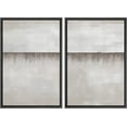 thumbnail image 2 of IDEA4WALL Framed Canvas Print Wall Art Set of 2 Pastel Industrial Grunge Gray Watercolor Landscape Abstract Modern Art Decor Bohemian Contemporary Artwork for Bedroom - 16"x24"x2 Panels Black, 2 of 5