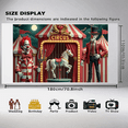 thumbnail image 4 of Colorful Theme Circus Banner Clown Design Decorative Elements Red Curtains Party Decoration Carnival for Kids Party Indoor Decoration Birthday Celebration, 4 of 9