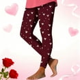 thumbnail image 6 of Simua Women's Valentine's Day Colorful Heart Print High Waist Tight Yoga Pants Leggings - Stretchy Casual Gym Spring Summer Fashion Wear, 6 of 9