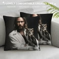 thumbnail image 3 of Orinice Owl Graphic Decorative Cushion Throw Pillow Cover for Home Couch Living Room Bed Sofa - Multi-Purpose Pillow Case for Year-Round Use - 1PC 12x12in, 3 of 5