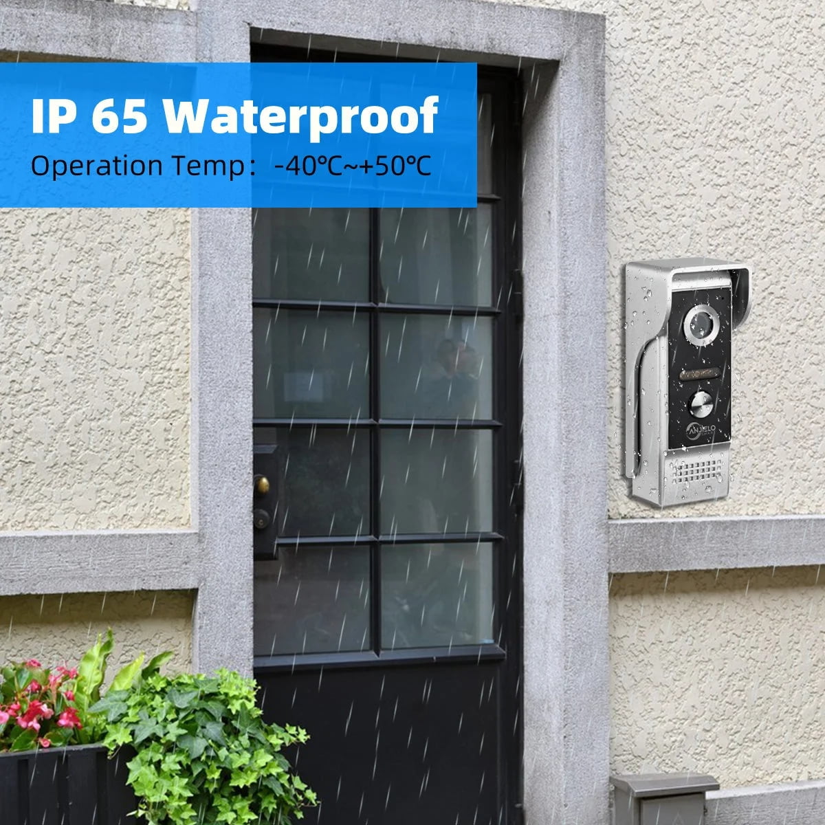 ANJIELO SMART Wired Video Intercom System, 10-Inch Touch Screen, 1080P Doorbell, Motion Detection, Tuya APP