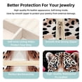 thumbnail image 3 of Rose Leopard Travel Portable Square Jewelry Stand - Earring Organizer, Earring Holder, and Jewelry Box - Suitable for Girls and Women, 3 of 6