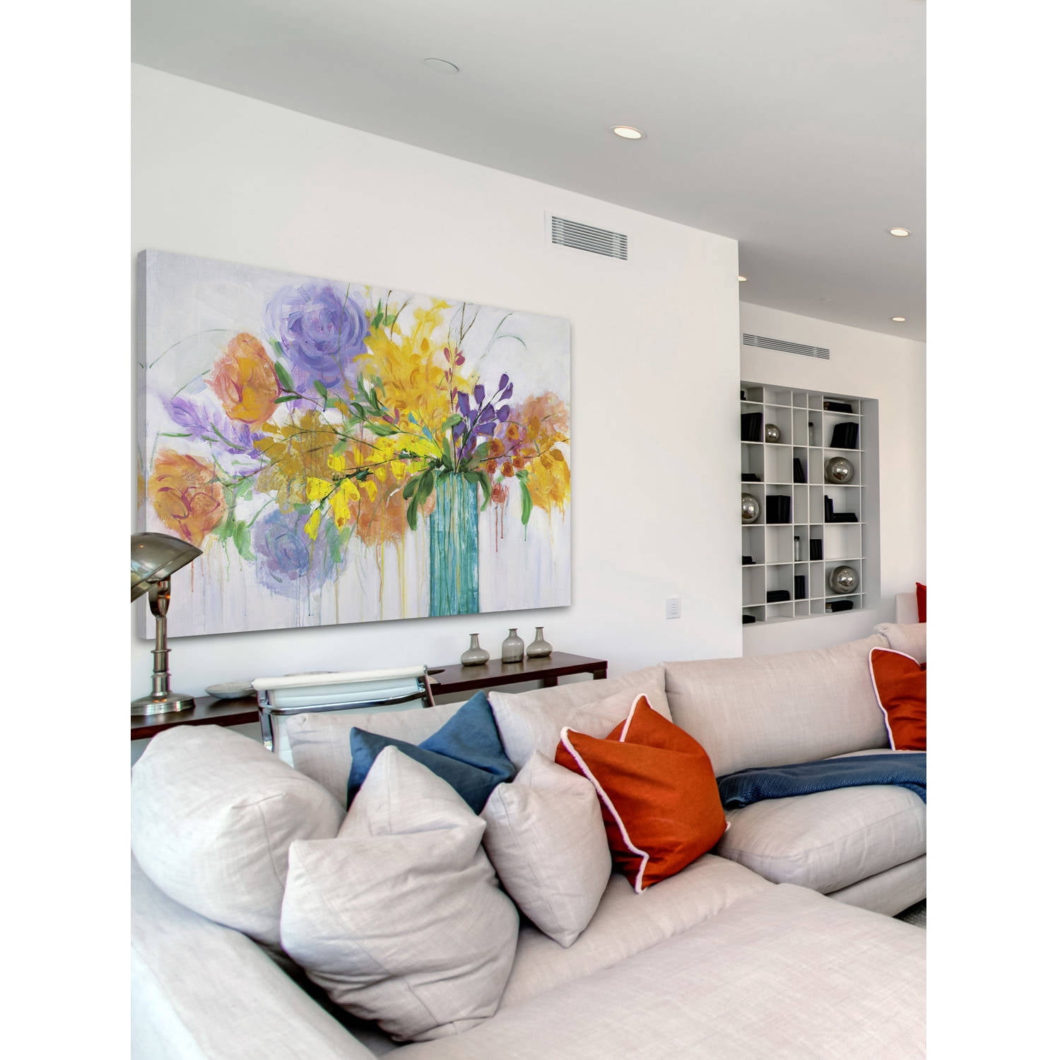 "Warm Summer Blooms II" Painting Print on Wrapped Canvas