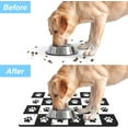 thumbnail image 6 of Dog Food Mat, 16"x24" Dog Mat for Food and Water, Absorbent Cat Bowl Mat Protect Floors, Cute Cat Food Mat for Feeding & Watering Supplies, Pet Feeding Mat, Black White Footprint, 6 of 6