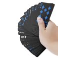 thumbnail image 3 of OUTAD High Quality Innovative Waterproof Plastic Black Playing Cards Durable Poker Cards Great for Gift Collection, 3 of 7