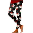 thumbnail image 4 of Gyexs Christmas Leggings for Women Soft Stretchy Xmas Printed Pajamas Pants Lined Gym Yoga Pants Womens Christmas Apparel E-Black & Size XXL, 4 of 6