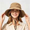 thumbnail image 2 of Women UPF 50+ Wide Brim Sun Hat, Breathable UV Protection Bucket Hat for Beach Travel, 2 of 5