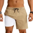 thumbnail image 6 of Men's 2 in 1 Athletic Shorts 7 Inch Inseam Performance Workout Short Pants with Compression Liner & Phone Pocket, Quick Dry Training Running Wear for Basketball, 6 of 9