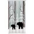 thumbnail image 4 of 36x72 Inch Christmas Holiday Fabric Shower Curtains Winter Tree Wonderland Forest Polyester Bath Curtain Farmhouse Animal Xmas Long Shower Curtain for Kids Bathroom Decor Waterproof with Hooks, 4 of 6