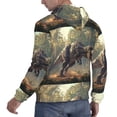 thumbnail image 6 of Haiem Jungle Dinosaur Patterned Men's Hoodie with Kangaroo Pocket - Ideal Pullover Sweatshirt for Daily Wear, Travel, and Home-Large, 6 of 7