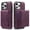 Purple, variant on Wallet Case for iPhone 14 Pro Max Compatible with Mag-Safe for Men Women, Detachable Magnetic 2-in-1 PU Leather Wallet Phone Case Cover with Folio Card Slot Holder for iPhone 14 Pro Max, Brown